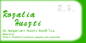 rozalia huszti business card